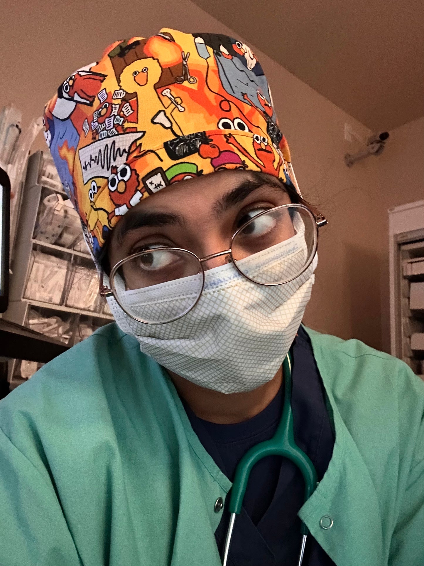Dumpster Fire Scrub Cap *PREORDER*