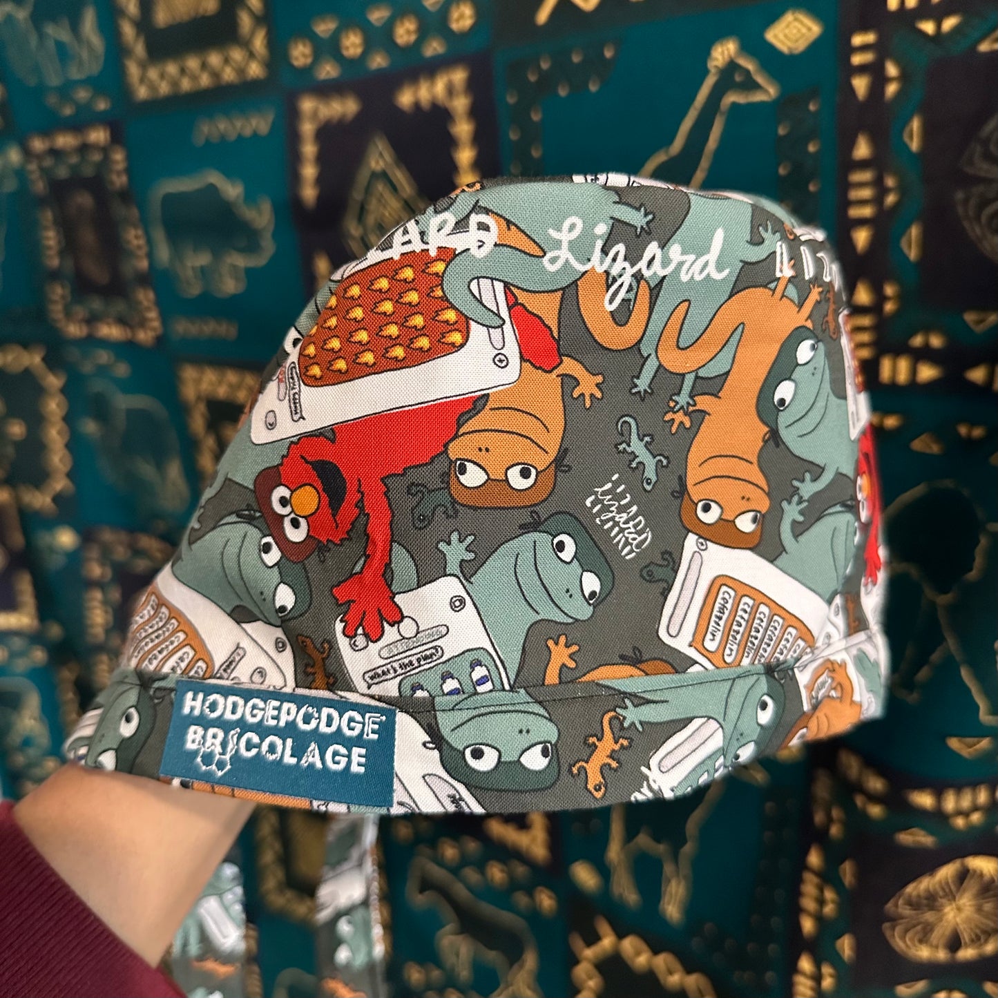 I am Lizard. Lizard. Lizard. Scrub Cap