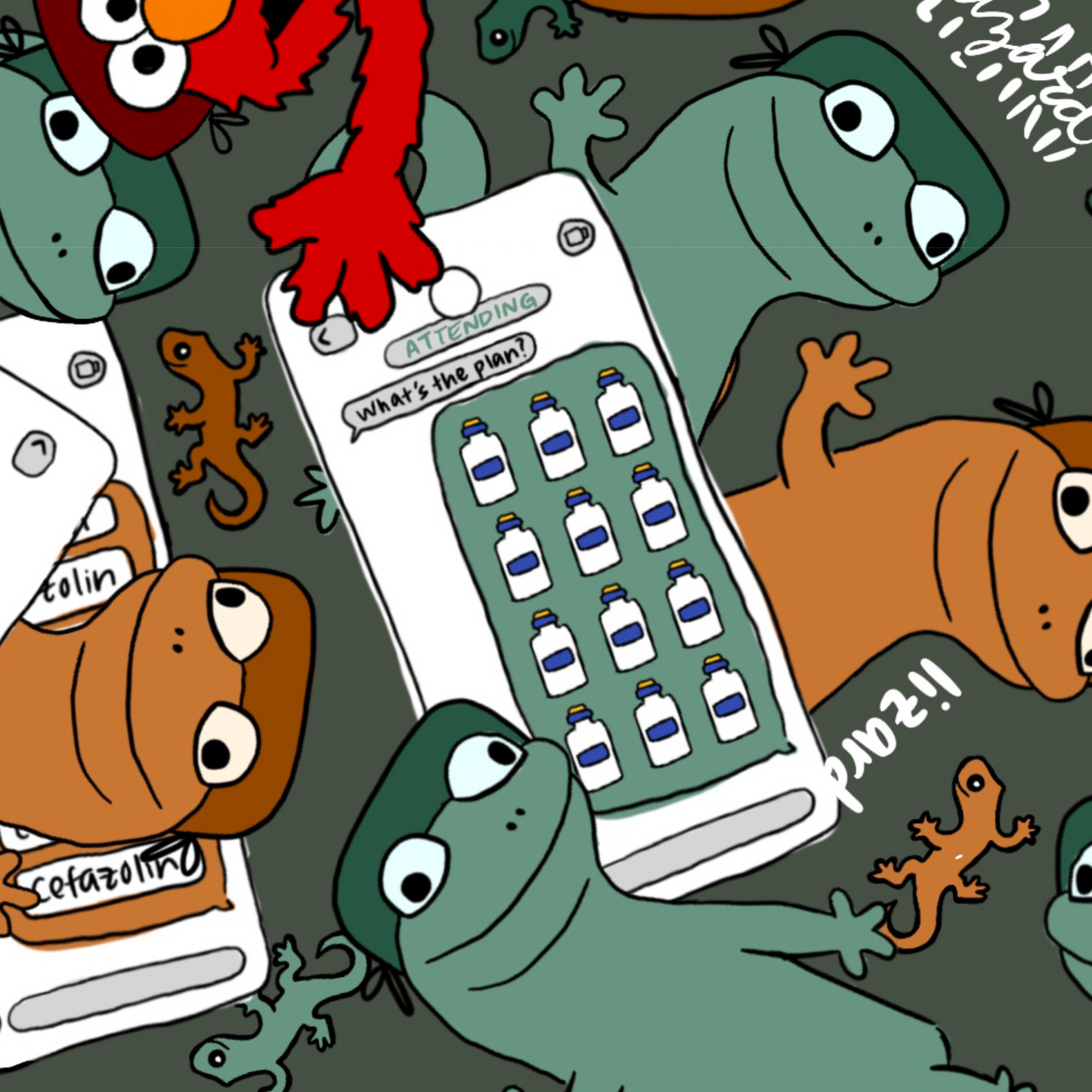 I am Lizard. Lizard. Lizard. Scrub Cap *PREORDER*