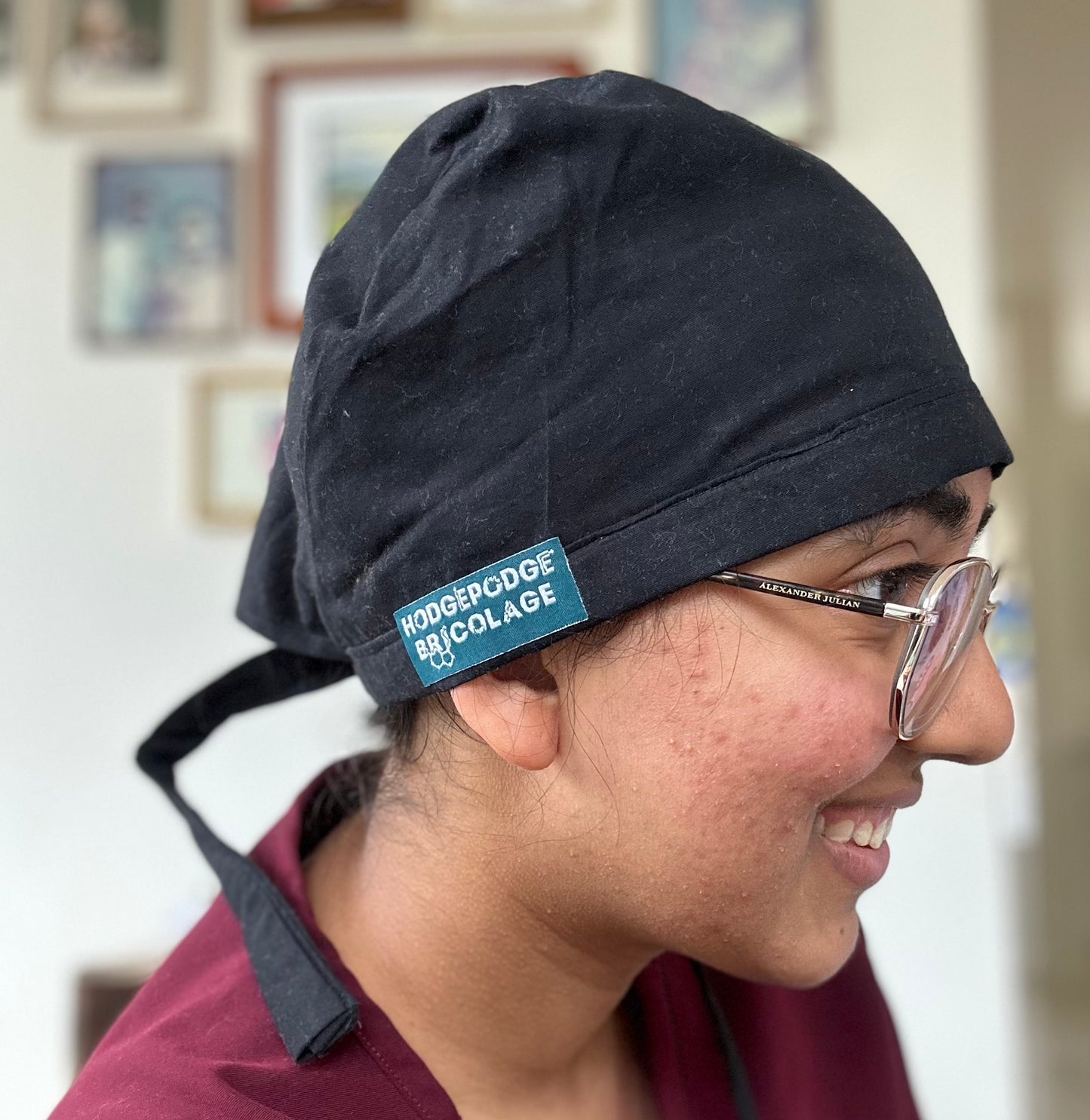Jet Black Scrub Cap